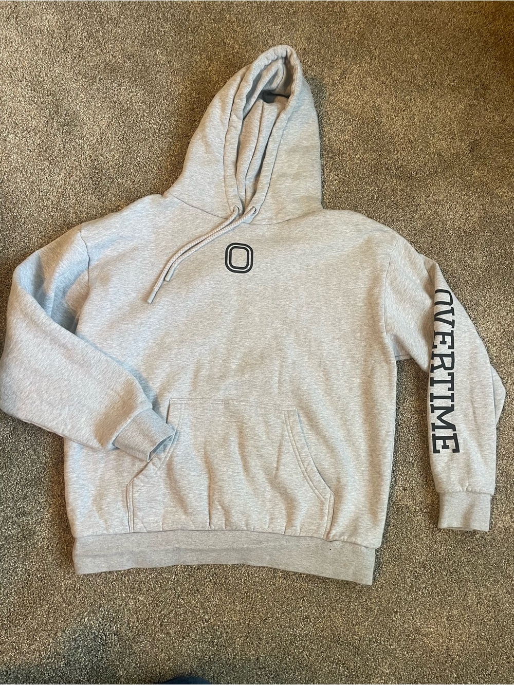 Overtime Gray Pullover Hoodie - Casual Men's Sweatshirt